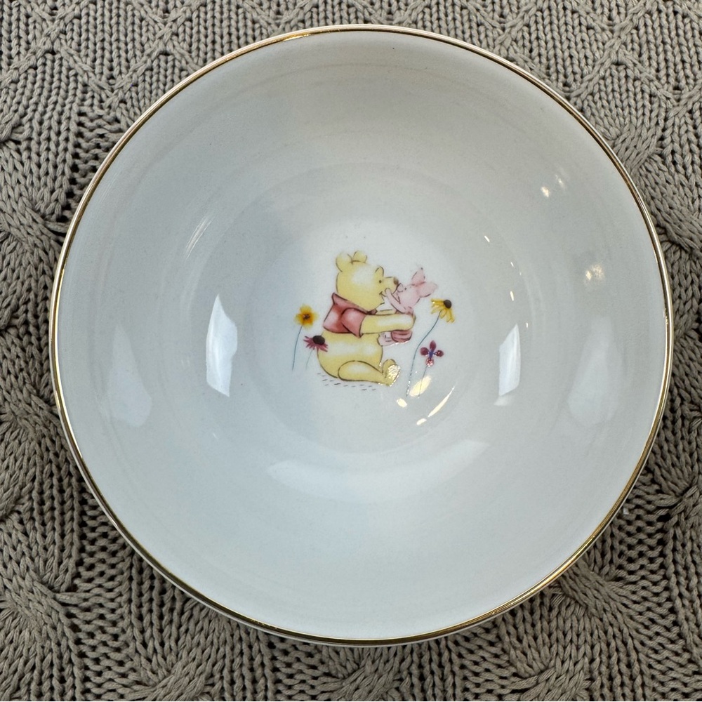 Disney Winnie the Pooh Golden Flowers Cereal or Soup Bowl - Picture 2 of 8